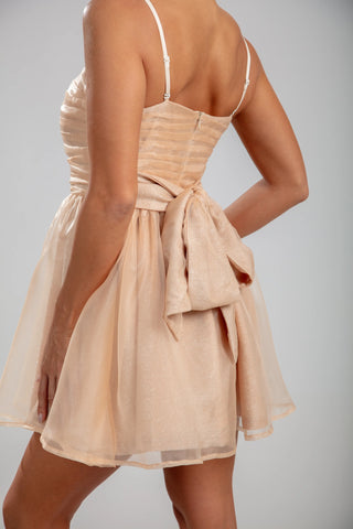 Aurorae Mini Dress – Nude