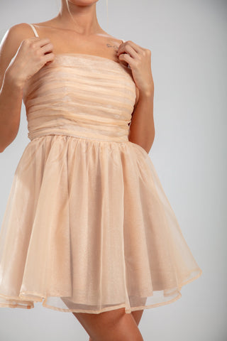 Aurorae Mini Dress – Nude