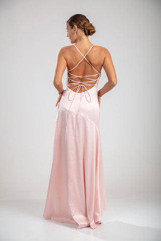 Solène Cascade Dress - Blush Pink
