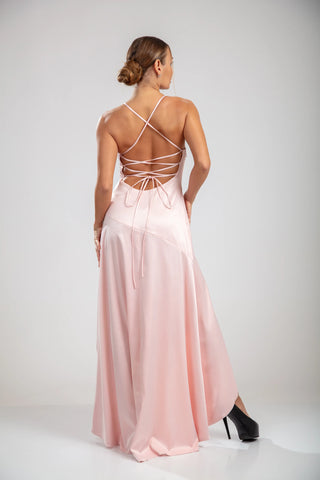 Solène Cascade Dress - Blush Pink