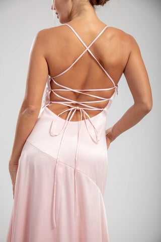 Solène Cascade Dress - Blush Pink
