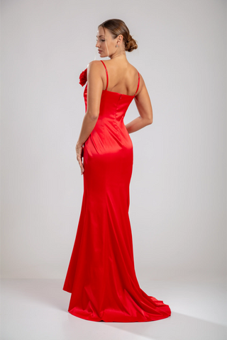 Carmine Rose Gown – Scarlet Red