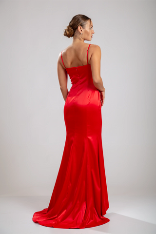 Carmine Rose Gown – Scarlet Red