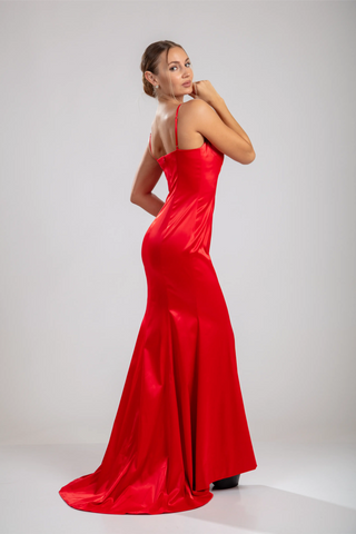 Carmine Rose Gown – Scarlet Red