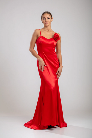 Carmine Rose Gown – Scarlet Red