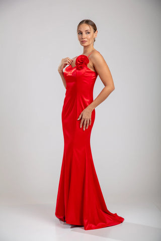 Carmine Rose Gown – Scarlet Red