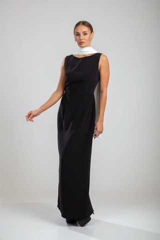 Noctyra Gown – Black & White