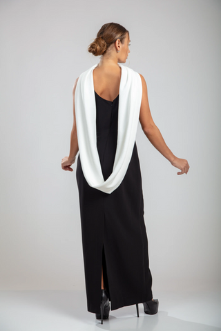 Noctyra Gown – Black & White
