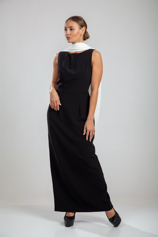 Noctyra Gown – Black & White