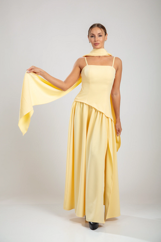 שמלת סרפין – סוליי צהוב