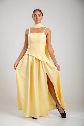שמלת סרפין – סוליי צהוב