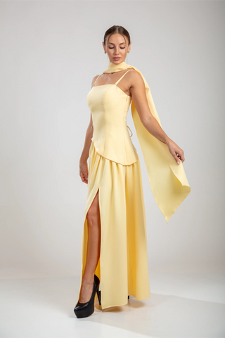 שמלת סרפין – סוליי צהוב