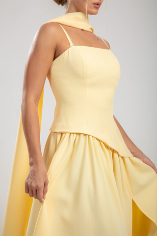 שמלת סרפין – סוליי צהוב