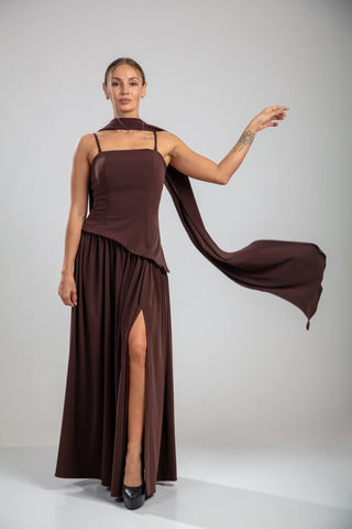Seraphine Gown – Chocolate Brown