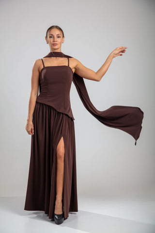 Seraphine Gown – Chocolate Brown