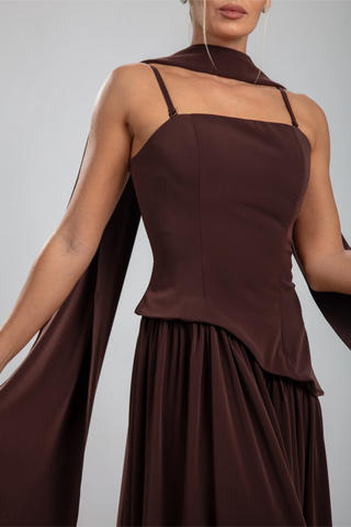 Seraphine Gown – Chocolate Brown