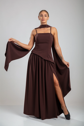 Seraphine Gown – Chocolate Brown