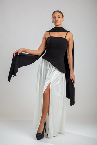 שמלת סרפין – שחור ולבן