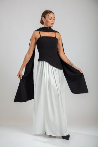 Seraphine Gown – Noir/Blanc