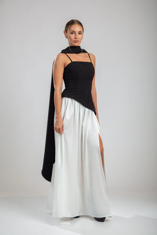Seraphine Gown – Noir/Blanc