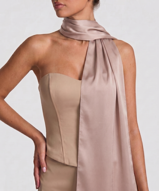 Lustre Wrap Scarf — Soft Taupe