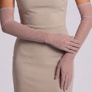 Second Skin Opera Gloves — Soft Blush
