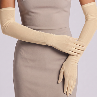 Second Skin Opera Gloves — Champagne Nude