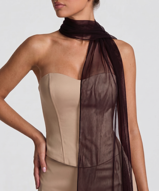 Lucent Veil Scarf — Mulberry Wine