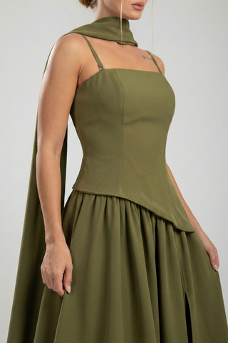 שמלות סרפין – ירוק זית