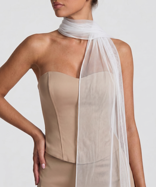 Lucent Veil Scarf — Sheer Ivory