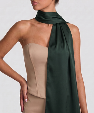 Lustre Wrap Scarf — Deep Forest