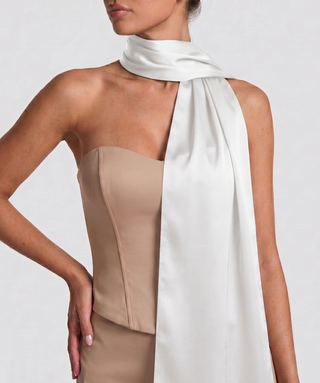 Lustre Wrap Scarf — Pure Ivory