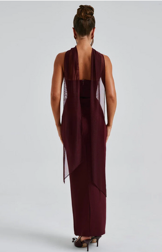 Strapless evening dress with gloves - Serena