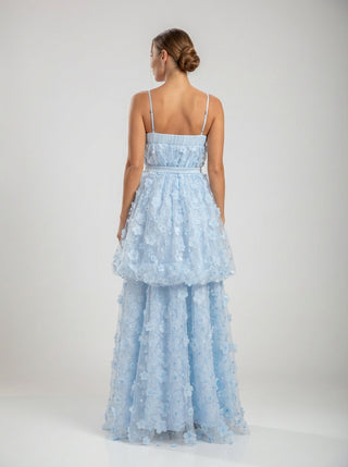 שמלת אירועים בצבע כחול פודרה – אמאני