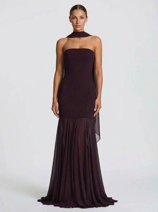 Aurelia Veil Gown – Plum