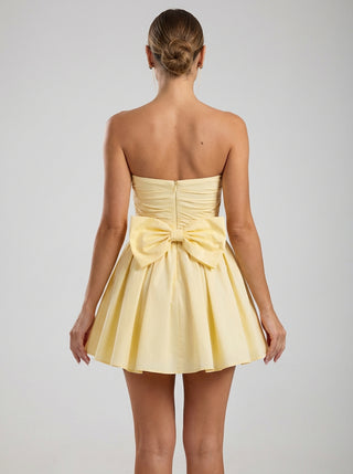 שמלות מיני אאורורה — צהוב לימון