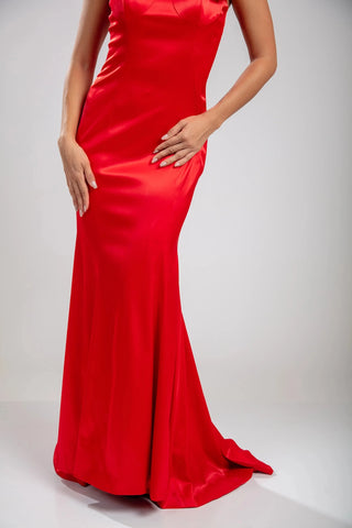 Carmine Rose Gown – Scarlet Red