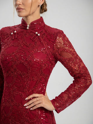 שמלת עמוד תחרה של סלסט