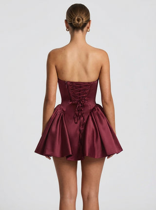 שמלת מיני סלסטין — לכה דובדבן