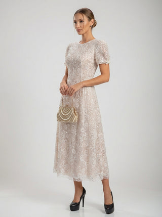 שמלת מידי תחרה עם פאייטים של Etoile