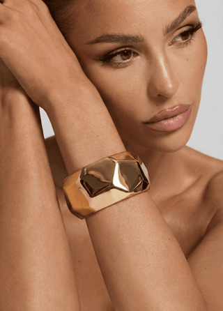 Faceted Gold Cuff
