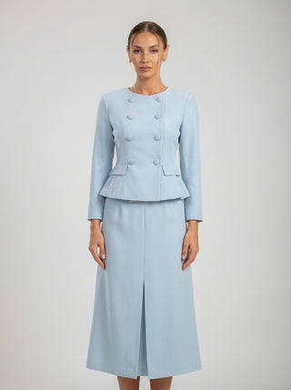 סט מחויט בצבע כחול פודרה של Lucienne