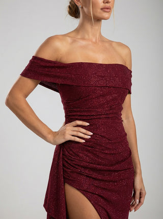 שמלת מרסלין – Sparkle יין עמוק