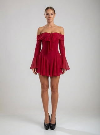 שמלת מיני נוקטורן - אדום