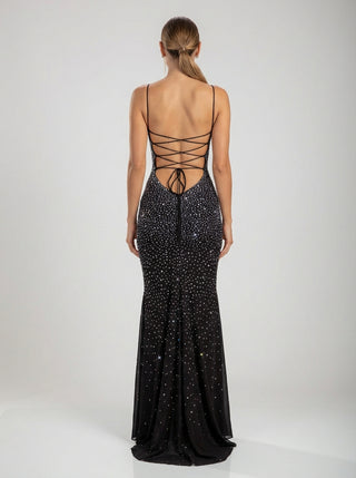שמלת קריסטל נוקטירה – שחורה