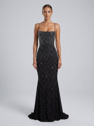 שמלת קריסטל נוקטירה – שחורה