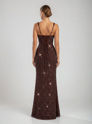 Regalia Gown – Plum Sparkle