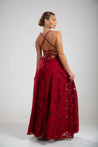 שמלות רוזלה – אדום בורדו