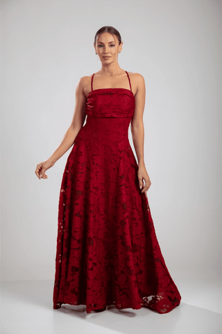 שמלות רוזלה – אדום בורדו