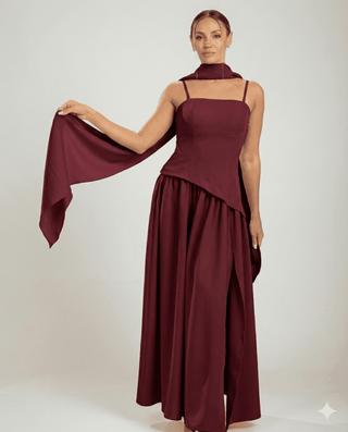 Seraphine Gown – Burgundy